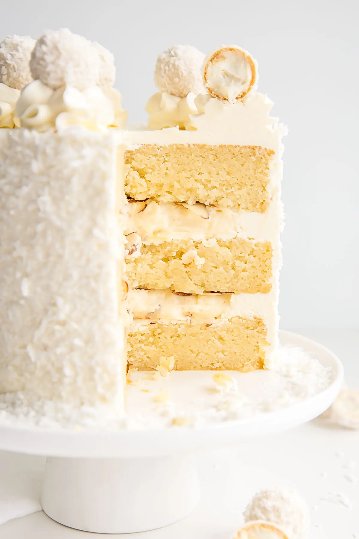 Almond Coconut Cake With Ferrero Raffaello - Super Delicious | Swing The  Whisk