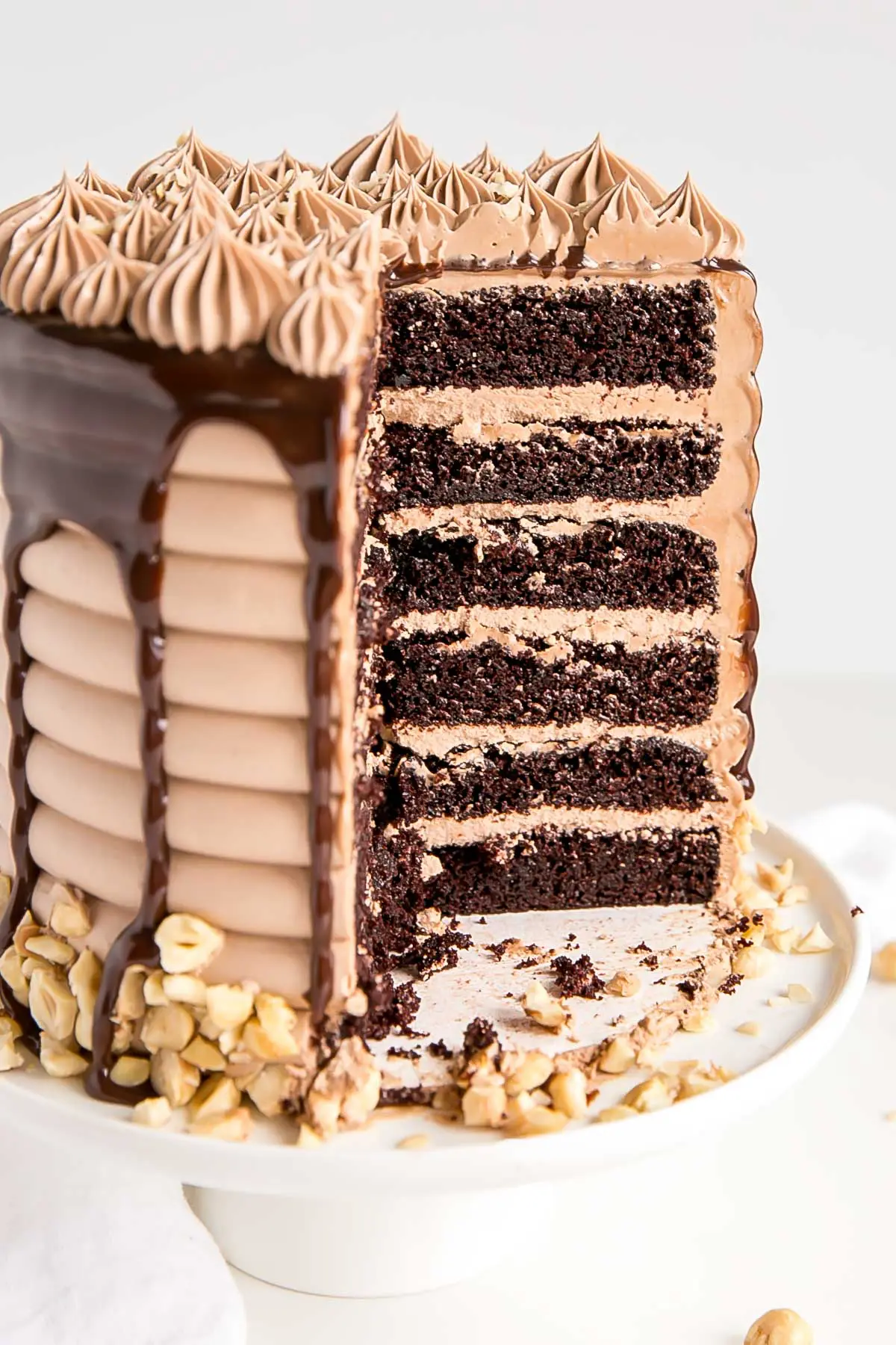 Panettone Layer Cake with Nutella Cream Cheese Frosting