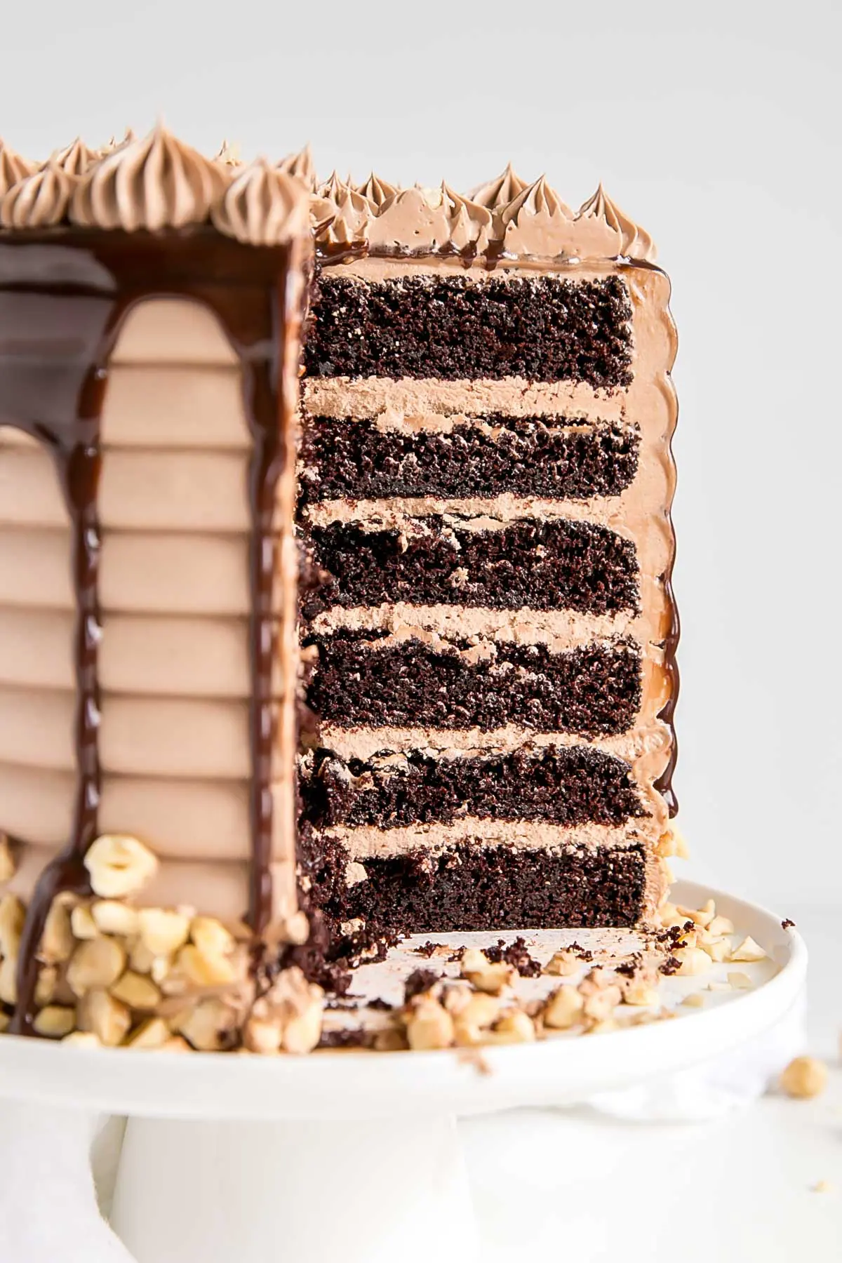 Four-Layer Chocolate Birthday Cake with Milk Chocolate Ganache and Nutella  Buttercream Recipe | Bon Appétit