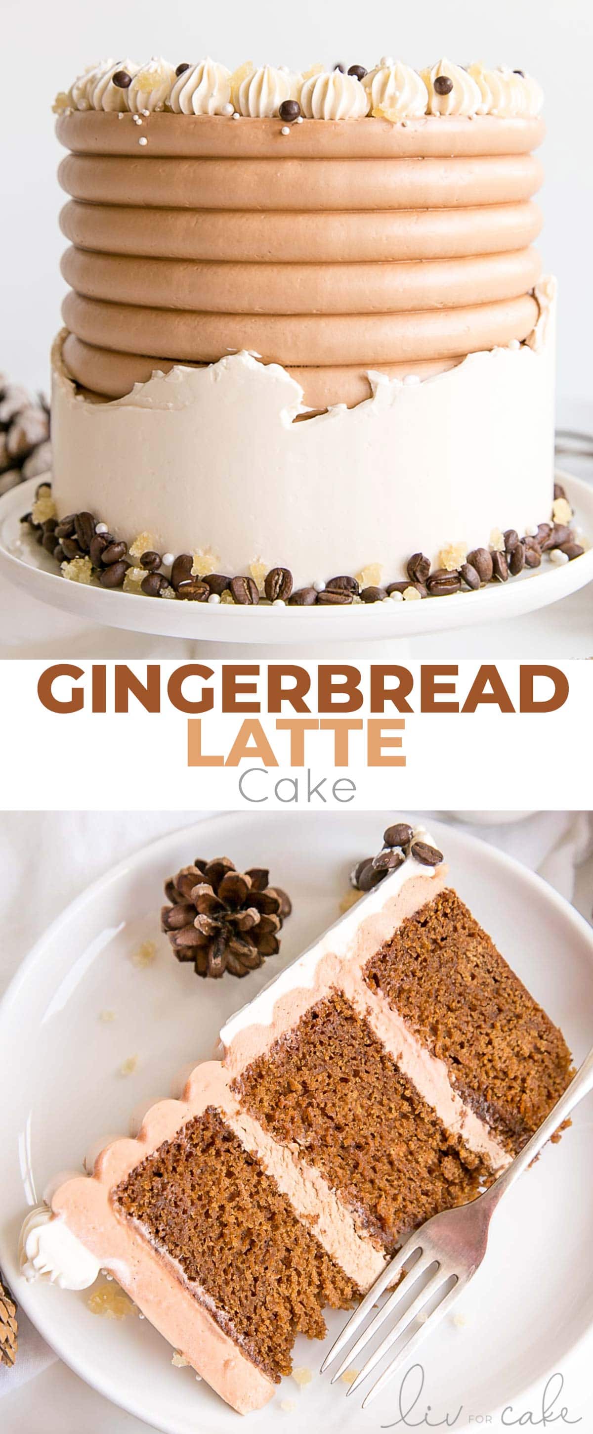 Gingerbread Latte Cake photo collage