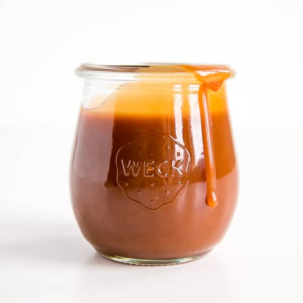 Make your own caramel (or salted caramel) at home with this easy tutorial! This easy Caramel Sauce recipe takes only four simple ingredients and 15 minutes to make. | livforcake.com