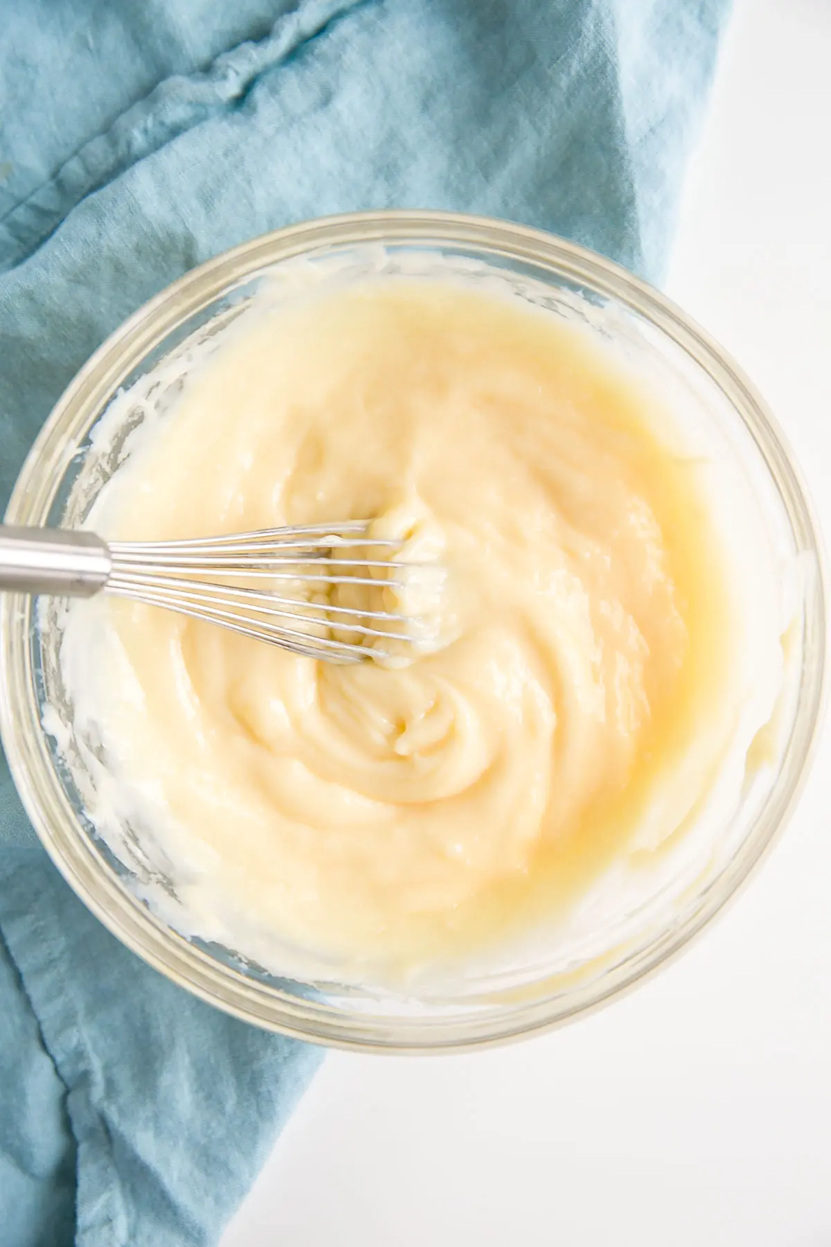 Perfectly smooth whisked pastry cream.