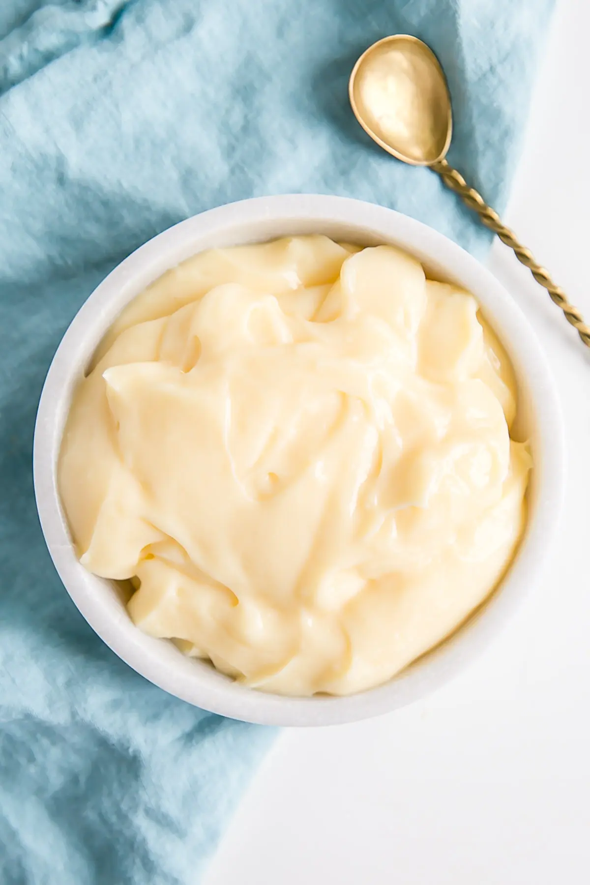 Pastry Cream (Creme Patissiere) in a bowl.