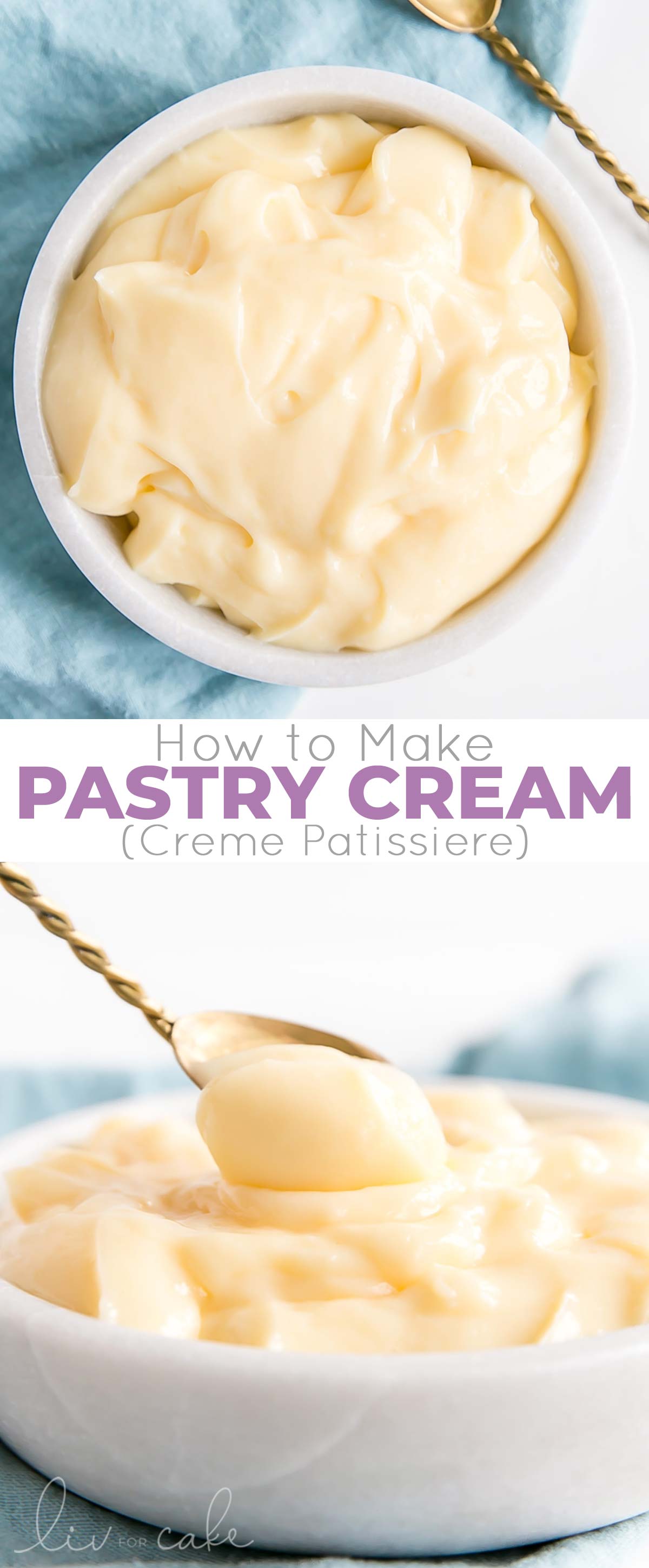 Pastry Cream (Creme Patissiere) photo collage