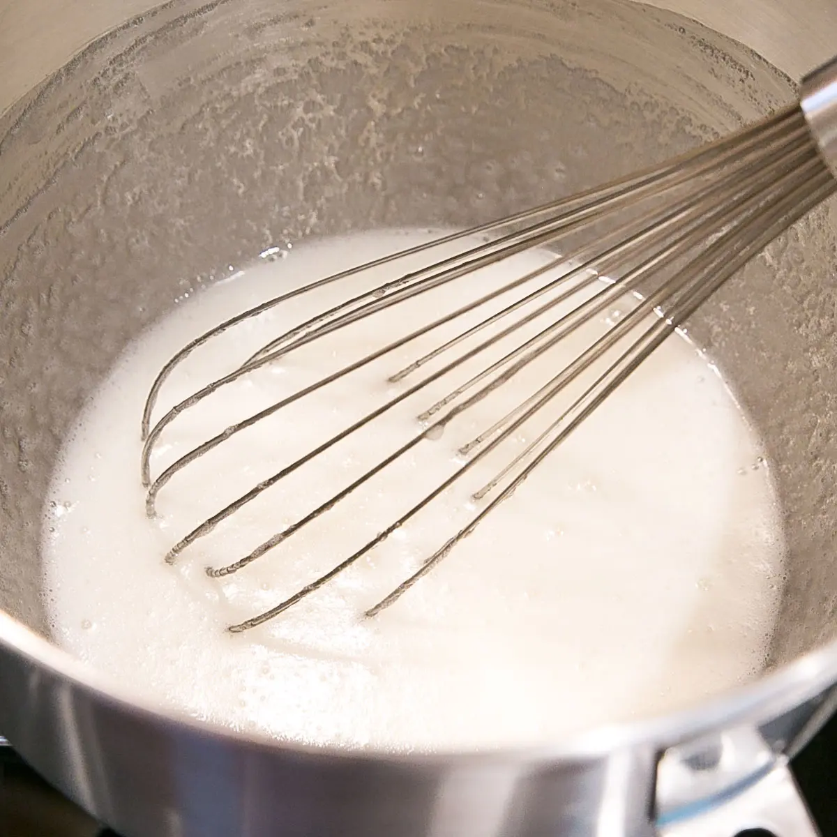 Egg and sugar mixture after cooking.