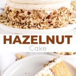 Hazelnut Cake photo collage.