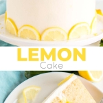 Lemon cake photo collage