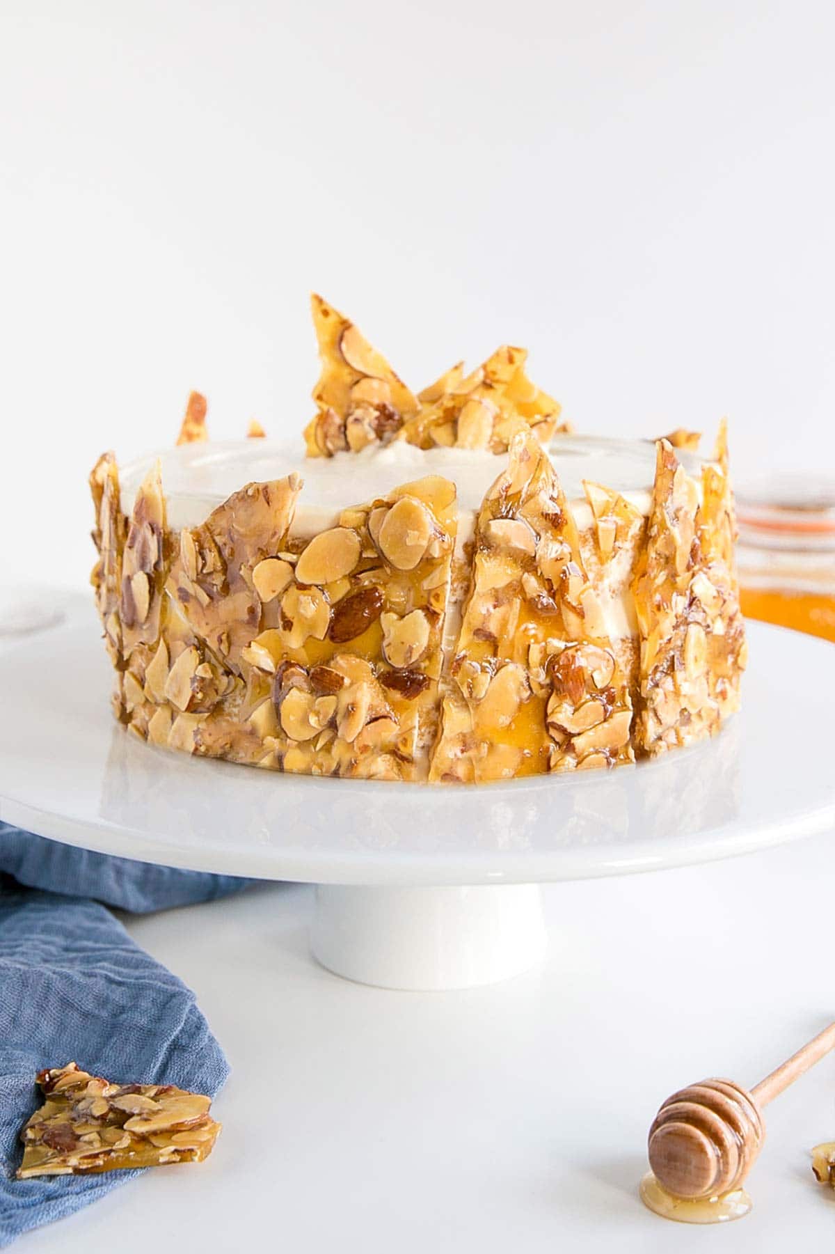 Honey Almond Cake with Diplomat Cream   Liv for Cake