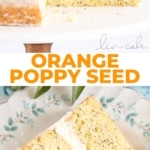 orange poppy seed cake collage